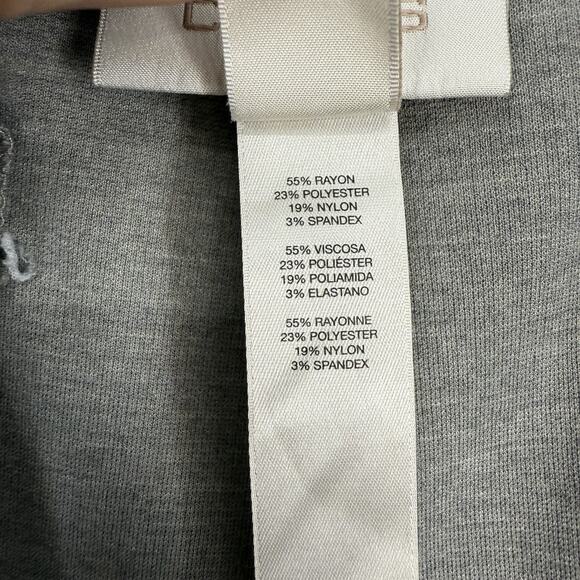 Chicos 3 The Lindy Side Zip Pants size XL Gray Seamed Stretch Knit 31" Inseam - Picture 8 of 9